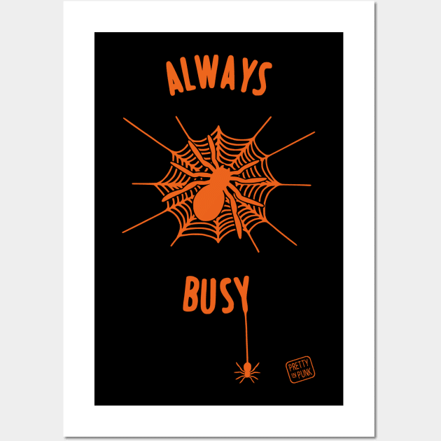 Always Busy Spider Web Wall Art by prettyinpunk